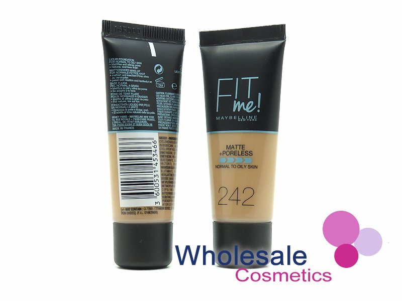 6 x Maybelline Fit Me Matte & Poreless Liquid Foundation - 242 LIGHT HONEY